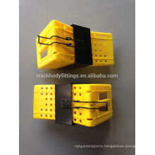 TBF Heavy Duty Truck Wheel Chock /Good quality plastic material wheel chock for car truck tyre stopping for parking125051+125013
